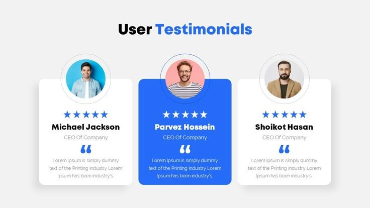website testimonials
