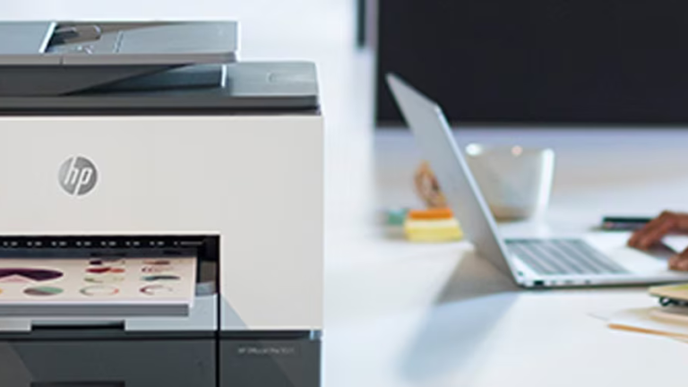 office IT computer and printer