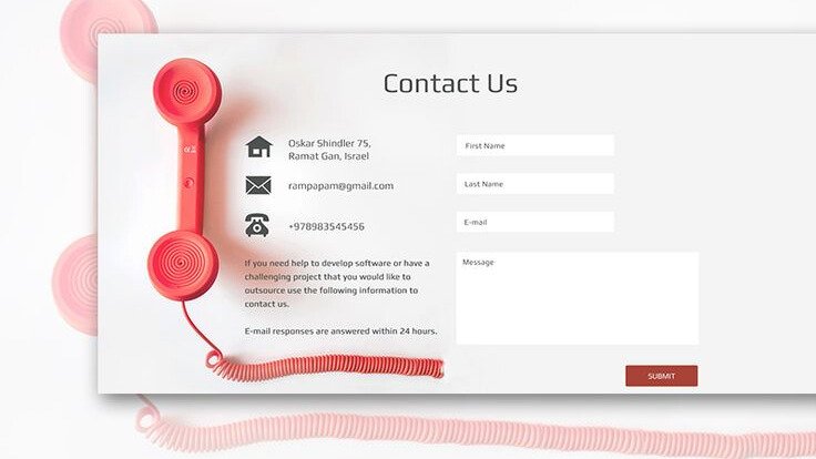 website contact form